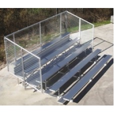 Aluminum Frame Bleacher Guardrails 27 Foot Long 10 Row Capacity 180