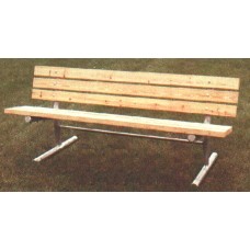 6 foot Treated SYP Slats Bench with Back Portable