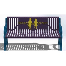 5 foot Classic Bench Portable Surface Mount Centered Kind Kids Buddy Bench Design