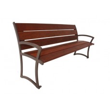 8 foot MADISON BENCH with BACK IPE WOOD PC FRAME