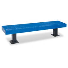 8 Foot MALL BENCH with OUT BACK INGROUND WAVE