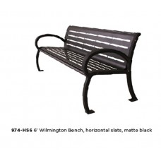 6 foot WILMINGTON BENCH WITH BACK HORIZONTAL SLAT PC