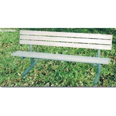 6 foot Aluminum Slat Bench with Back Portable