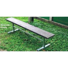 8 foot Recycled Plank Bench without Back Portable